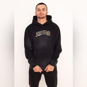 Ripndip Tribe Embroidered Pullover Hoodie in Faded Black Men’s Large